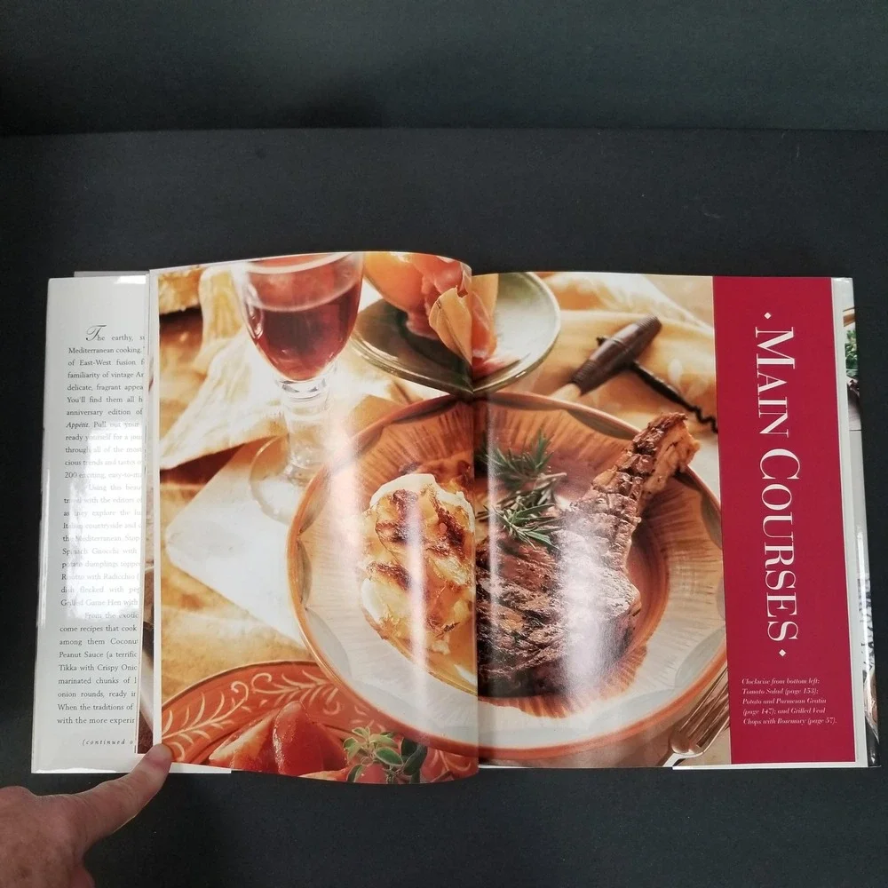 The Flavors of Bon Appetit 1998 Hardcover Cookbook Recipes Menus Vintage‎ 90s